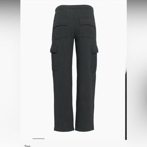 Cozy fleece mega cargo sweat pants -soft black